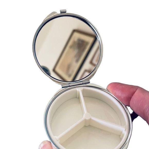 NEW Sloth "Follow Your Dreams" 3 Section Medicine or Storage Box with Mirror - Picture 5 of 10